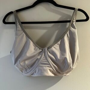 Natori Underwire Bra Womens 34DDD Grey Good Supportive Decorative Stitching